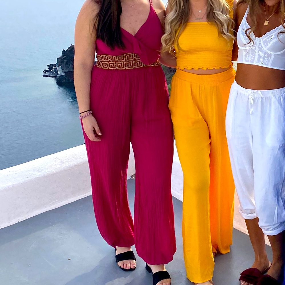 Red & Gold Jumpsuit From Santorini Gem